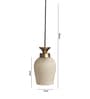 Hanging Lamp with White Crackled Glass
