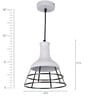 Masion Las White Metal Hanging Light