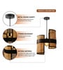 Cane & Bamboo Abstract Hanging Light (Brown,L47xW21xH39 Cm)
