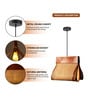 Hanging Lamps For Living Room And Home Decoration,Bamboo Ceiling Lamp For Hall (Brown,L29 X W22 X H31 Cm)