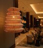Hanging Lights For Living Room,Pendant Lights For Ceiling-Cylindrical Lamp,Brown (D43 X H48 Cm)