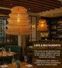 Hanging Lights For Living Room,Pendant Lights For Ceiling-Cylindrical Lamp,Brown (D43 X H48 Cm)