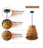 Hanging Lights For Living Room,Pendant Lights For Ceiling-Cylindrical Lamp,Brown (D43 X H48 Cm)