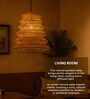 Hanging Lights For Living Room,Pendant Lights For Ceiling-Cylindrical Lamp,Brown (D43 X H48 Cm)