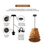 Hanging Lights For Living Room,Pendant Lights For Ceiling-Cylindrical Lamp,Brown (D43 X H48 Cm)