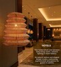 Hanging Lights For Living Room,Pendant Lights For Ceiling-Cylindrical Lamp,Brown (D43 X H48 Cm)