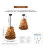 Hanging Lights For Living Room,Pendant Lights For Ceiling-Cylindrical Lamp,Brown (D43 X H48 Cm)