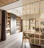 Acrylic Hanging Beverly Room Divider In Brown Colour