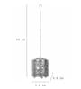Hanging Silver Round Flower Etching Tealight Holder