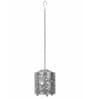 Hanging Silver Round Flower Etching Tealight Holder