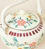 Hangul Hand-painted Kahwah Kettle, Steel-1200-ml | Kashmir Trails