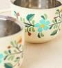 Hangul Hand-painted Kahwah Mugs Set, Steel -85+85-ml | Kashmir Trails