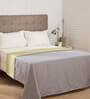 Grey Solid 100% Cotton Single Bed Duvet Cover With 1 Pillow Cover
