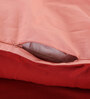 Red Solid 100% Cotton Double Bed Duvet Cover With 2 Pillow Covers