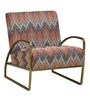 Hannah Lounge Chair with Base in Brass Finish