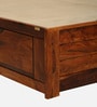 Hannut Sheesham Wood King Size Bed In Honey Oak Finish With Box Storage