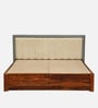 Hannut Sheesham Wood King Size Bed In Honey Oak Finish With Box Storage