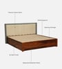 Hannut Sheesham Wood King Size Bed In Honey Oak Finish With Box Storage