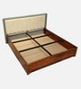 Hannut Sheesham Wood King Size Bed In Honey Oak Finish With Box Storage