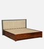 Hannut Sheesham Wood King Size Bed In Honey Oak Finish With Box Storage