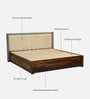 Hannut Sheesham Wood King Size Bed In Provincial Teak Finish With Box Storage
