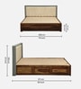 Hannut Sheesham Wood King Size Bed In Provincial Teak Finish With Box Storage