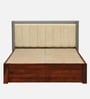 Hannut Sheesham Wood Queen Size Bed In Honey Oak Finish With Box Storage