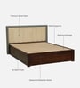 Hannut Sheesham Wood Queen Size Bed In Provincial Teak Finish With Box Storage