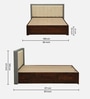 Hannut Sheesham Wood Queen Size Bed In Provincial Teak Finish With Box Storage