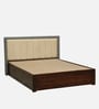 Hannut Sheesham Wood Queen Size Bed In Provincial Teak Finish With Box Storage