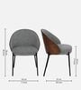 Hanoi Febric Dining Chair in Grey Colour