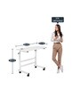 Hanoi Height Adjustable Laptop Table with Wheels in Frosty White Colour