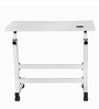 Hanoi Height Adjustable Laptop Table with Wheels in Frosty White Colour