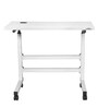 Hanoi Height Adjustable Laptop Table with Wheels in Frosty White Colour