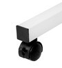 Hanoi Height Adjustable Laptop Table with Wheels in Frosty White Colour