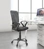 Hanoi Mid Back Fabric Office Chair in Black Color