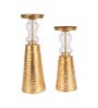 Hansa Gold Iron Table Tea Light Holder Set of 2