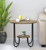 Hansel Metal End Table In Black Colour