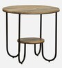 Hansel Metal End Table In Black Colour