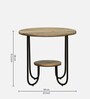 Hansel Metal End Table In Black Colour