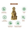 (1Pc) Gold Metal Hanuman Ji Idol For Home Temple