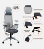 Hanzo High Back Ergonomic Office Chair with 3D Adjustable Armrests Adjustable Headrest and Multi Tilt Lock Feature