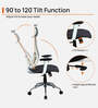 Hanzo High Back Ergonomic Office Chair with 3D Adjustable Armrests Adjustable Headrest and Multi Tilt Lock Feature