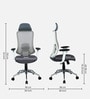 Hanzo High Back Ergonomic Office Chair with 3D Adjustable Armrests Adjustable Headrest and Multi Tilt Lock Feature