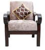 Hapihomes One Seater Sofa in Walnut Finish