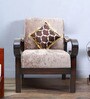 Hapihomes One Seater Sofa in Walnut Finish