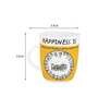 Happiness Quotes 300ml Yellow & White Ceramic (Set of 2) Coffee Mug