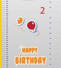 Happy Birthday Wishes Designed Height Chart in Multi-Color
