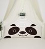 Black & White Cotton Blend Panda Print Shaped Pillow