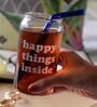 Happy Things Inside Can Glass with straw